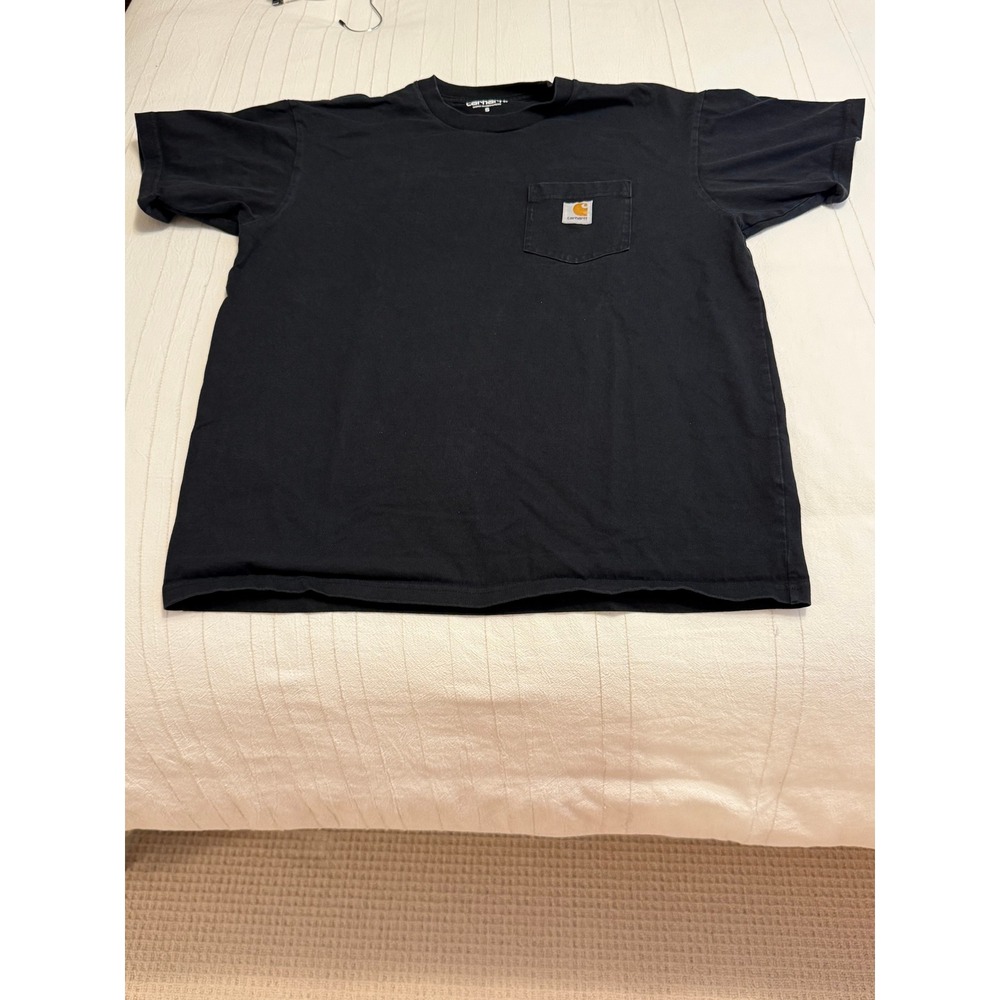 Carhartt WIP Mens Pocket T-Shirt Black Short Sleeve Cotton Logo‎ Tee Small